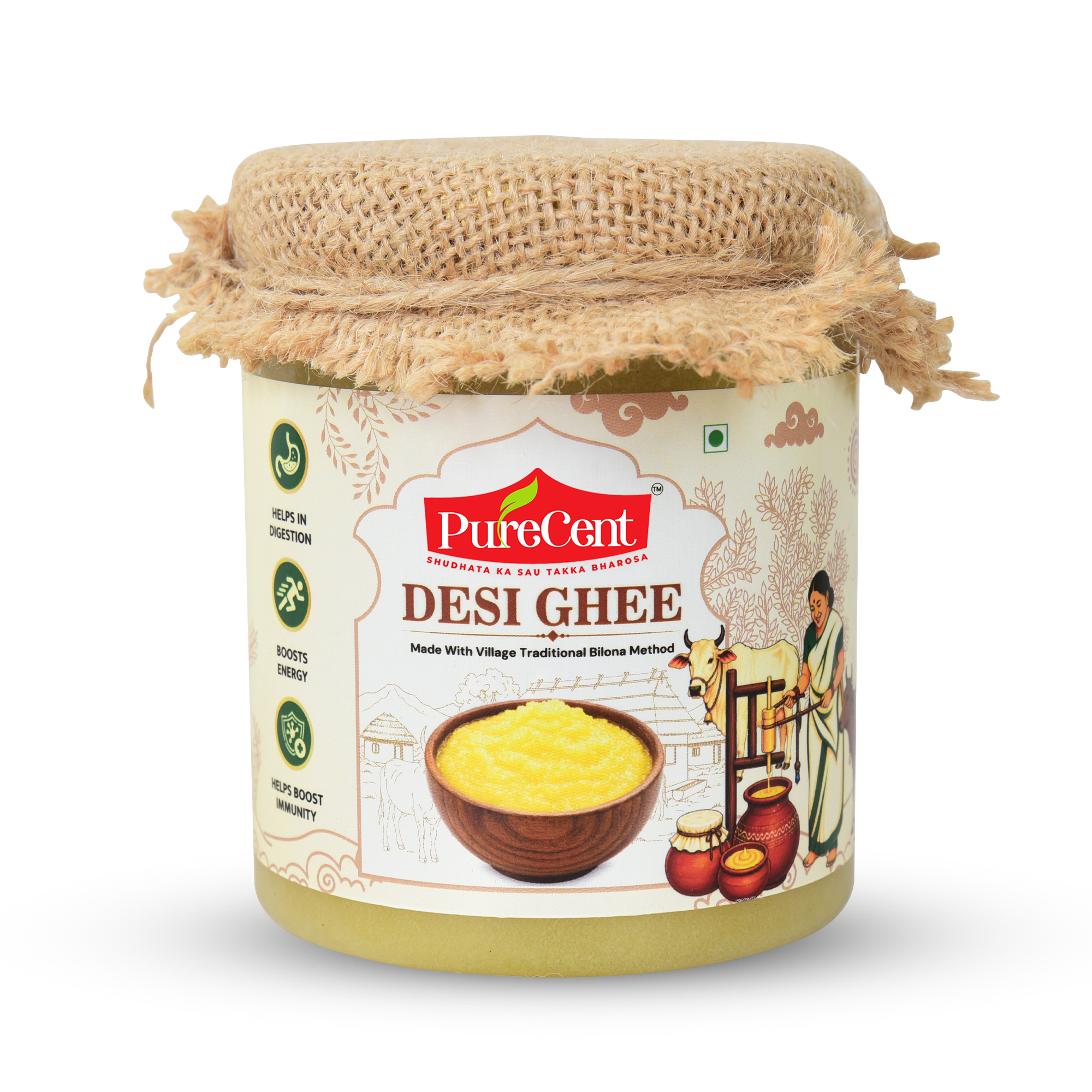 PureCent Ghee 500 ml | Desi Ghee Desi Swaad