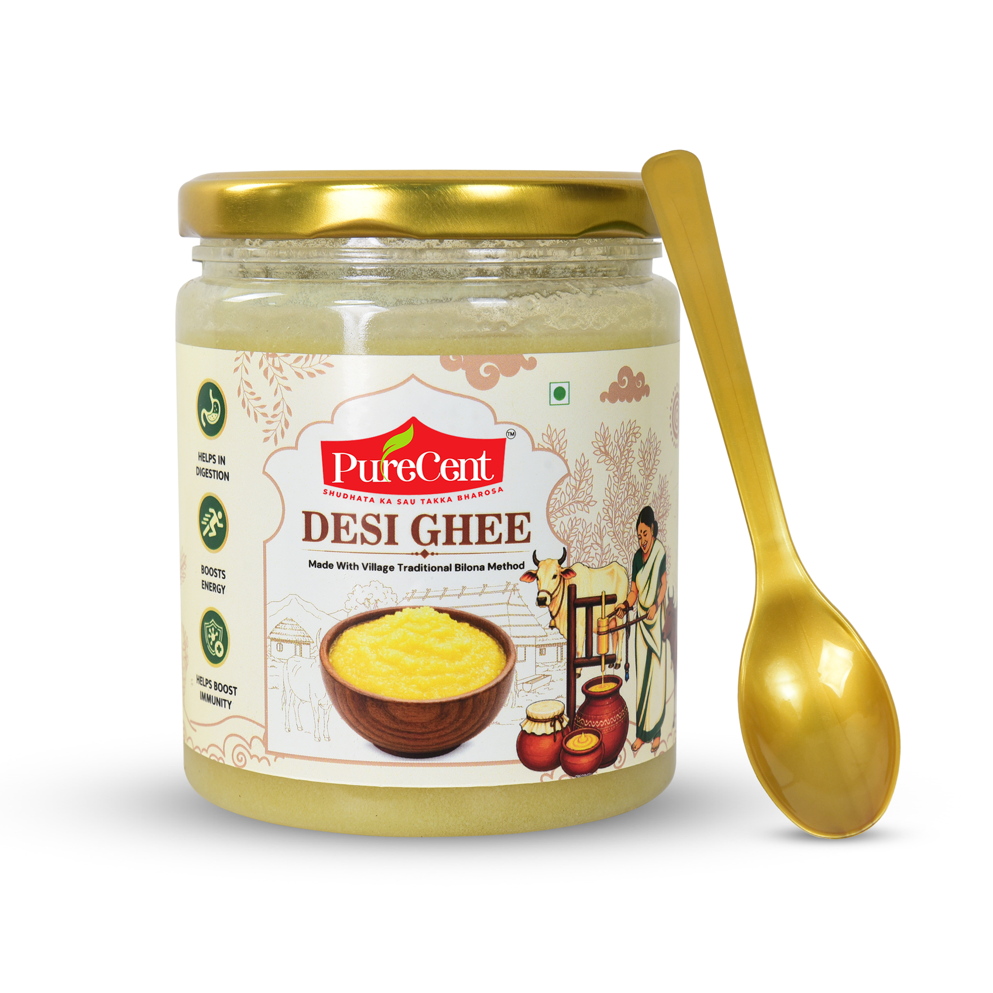 PureCent Ghee 500 ml | Desi Ghee Desi Swaad