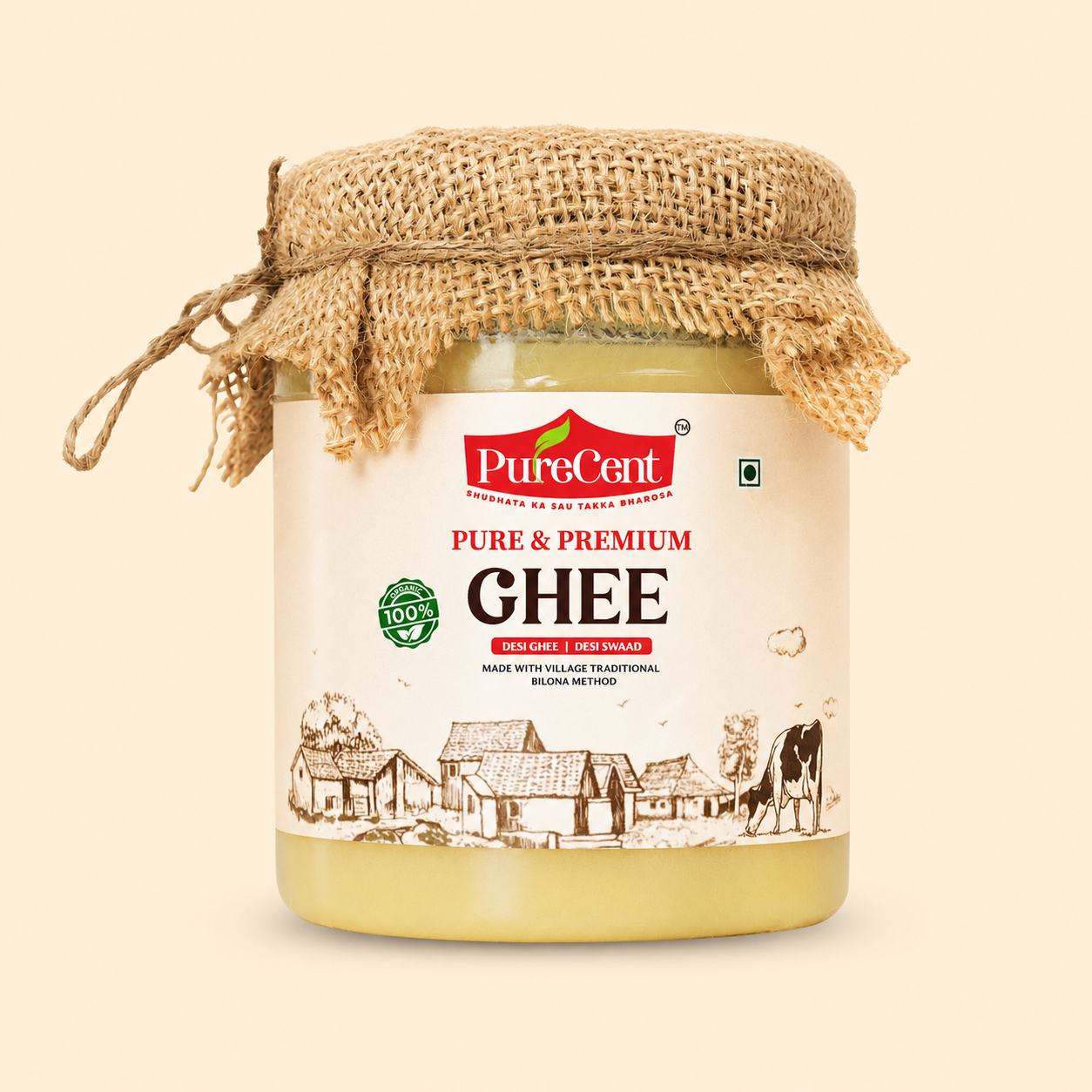 PureCent Ghee 500 ml | Desi Ghee Desi Swaad
